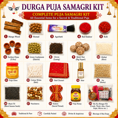 Durga Pooja Samagri Kit 21 Items