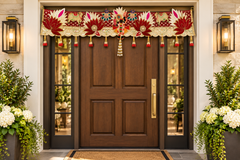 Handmade Toran -Srinathji | Luxury Festoon -40 inches - Decorative Bandarwal for Home, Temple, House Warming, Grah Pravesh, Festival and Diwali