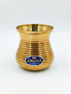 Pure Brass Lota for Pooja & Daily Rituals (3" x 3.3") - Handcrafted Peetal Kalash for Jal, Mandir, Surya Arghya, & Temple - Compact Golden Water Vessel