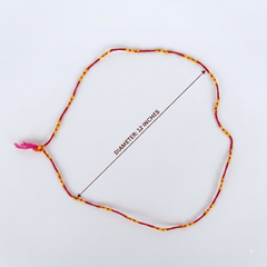 Red Cotton Thread Necklace Lal Dhaga Religious Raksha Sutra, 3 Dozen (36 Nos.) Chhat Puja Baddhi Chhat/Chath/chhath/Chat