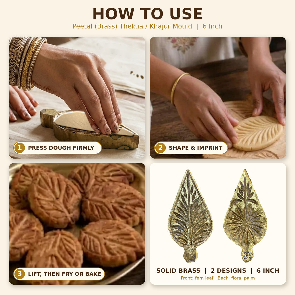 Peetal Thekua/Khajur Pital Mould for Baking Snacks/Thekua/Khajur. Used for Chhath/chhat/chath/Pooja/Puja
