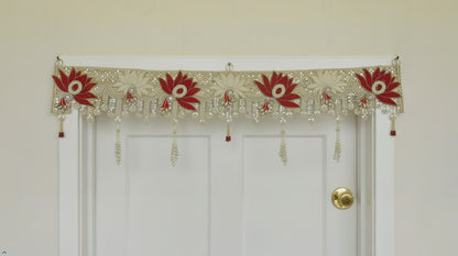 Handmade Toran - Lotus | Luxury Festoon - 40 inches - Decorative Bandarwal for Home, Temple, House Warming, Grah Pravesh, Festival and Diwali