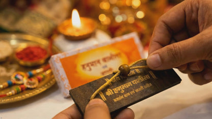 Handcrafted Wooden Pocket Scripture Book – Shri Hanuman Chalisa , Bajrang Baan and Aarti