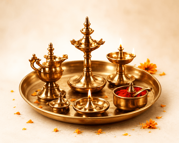 Brass Pooja Thali Set